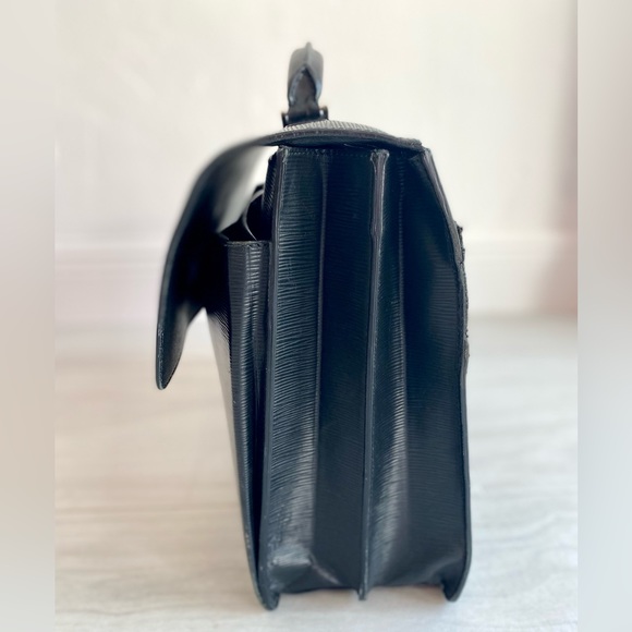 LOUIS VUITTON black epi leather Robusto brief case with silver buckle - Picture 12 of 16